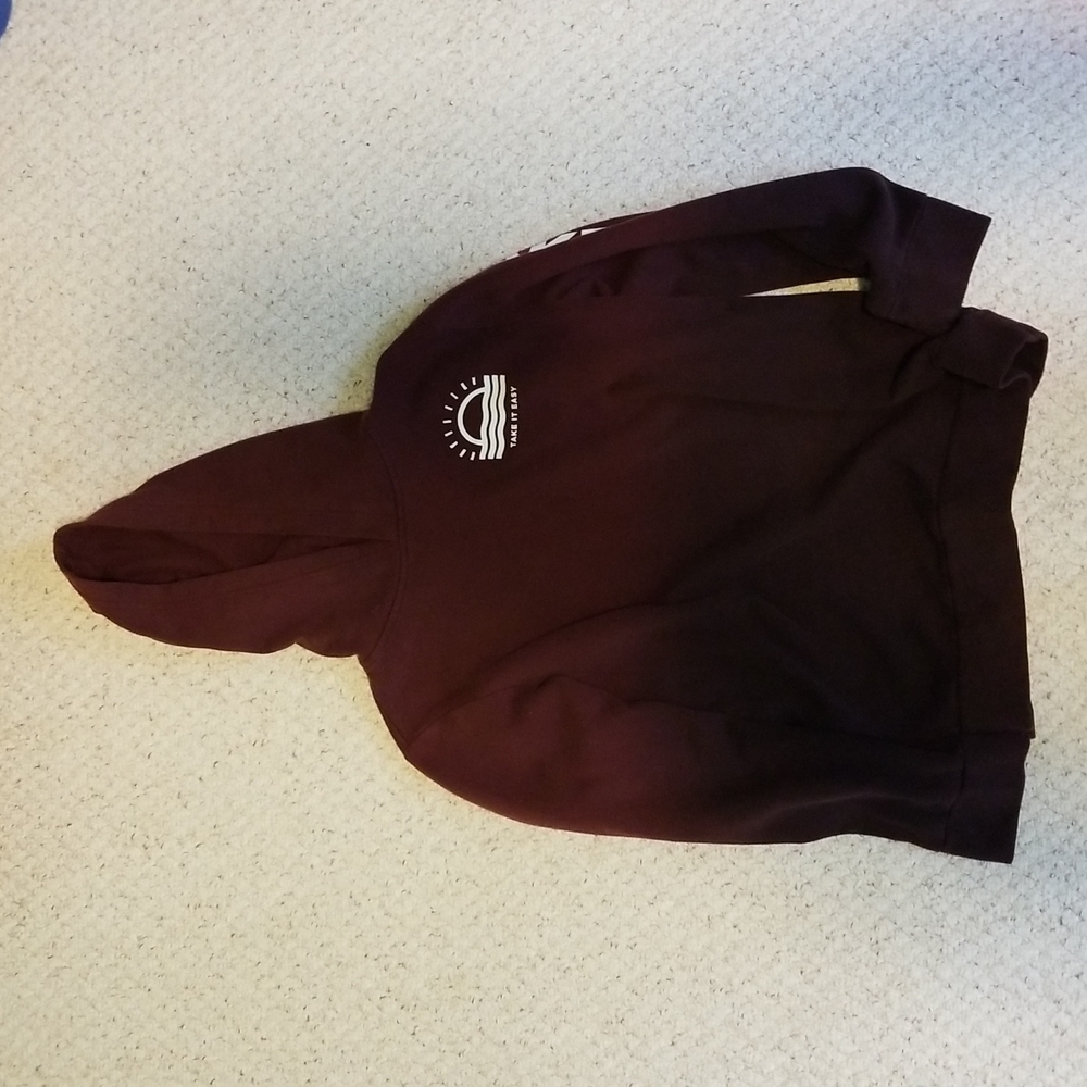 Dark red hoodie